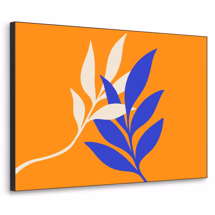 Art Frame - Takken - Bladeren - Minimalistisch - Blauw — 1