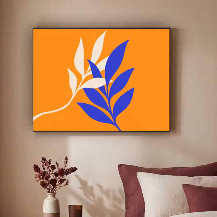 Art Frame - Takken - Bladeren - Minimalistisch - Blauw — 3