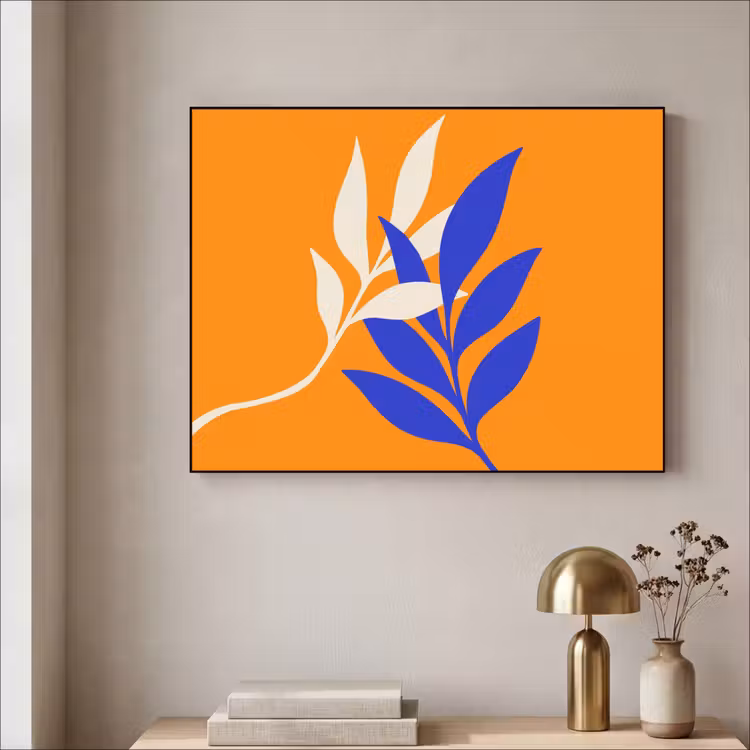Art Frame - Takken - Bladeren - Minimalistisch - Blauw — 5