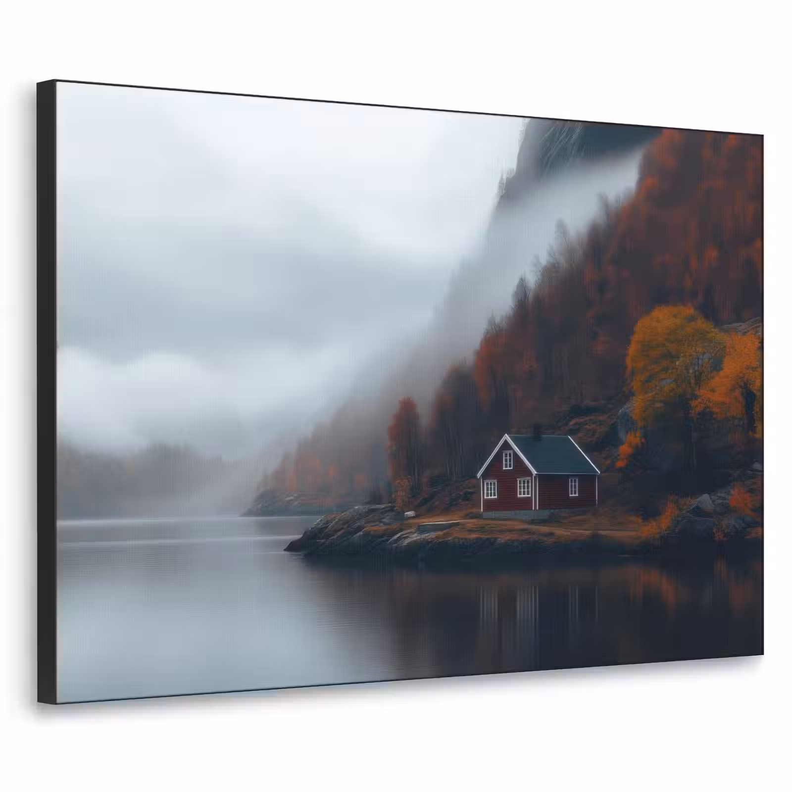Art Frame - Huis - Rood - Bergen - Water — 1