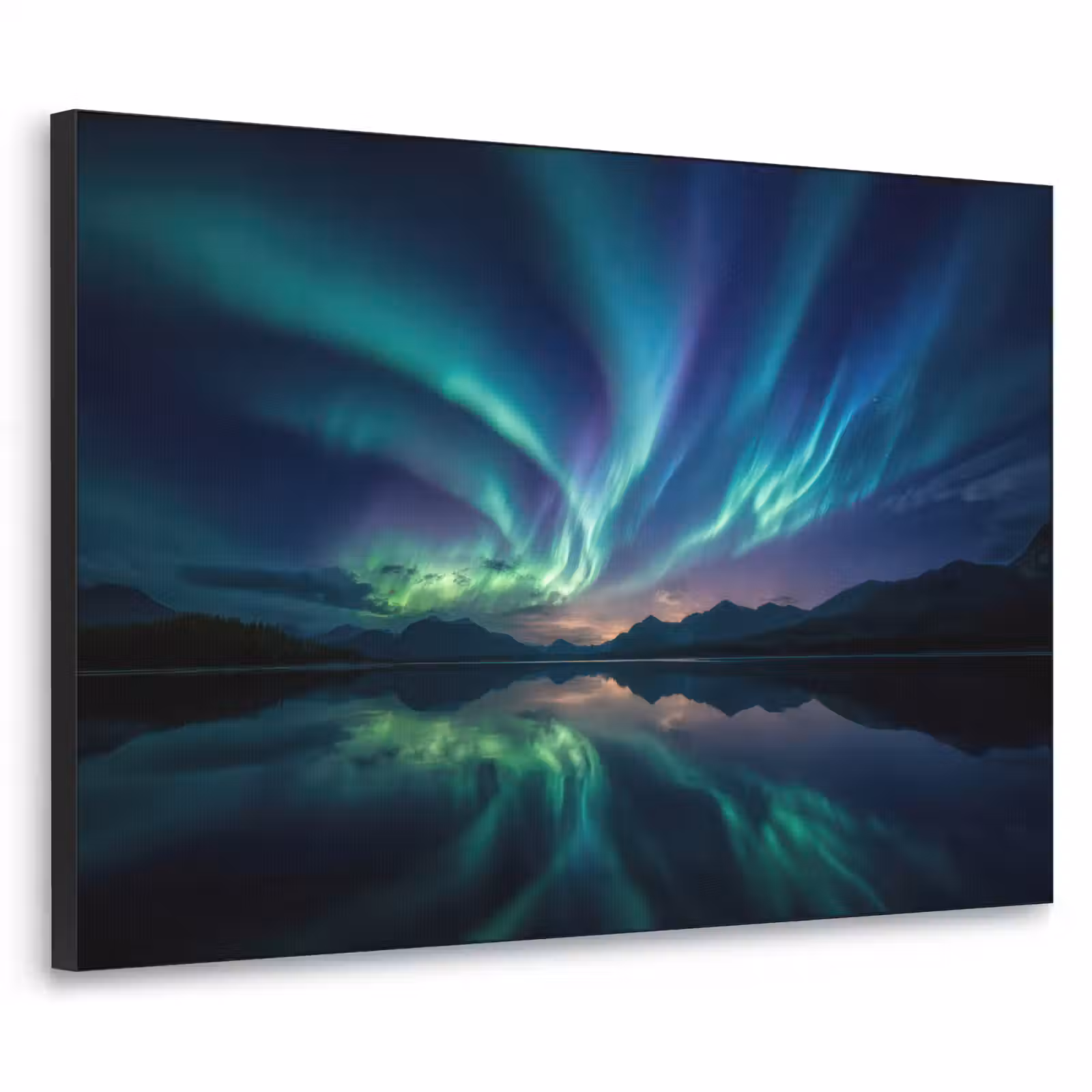 Art Frame - Noorderlicht - Kleurrijk - Bergmeer — 1