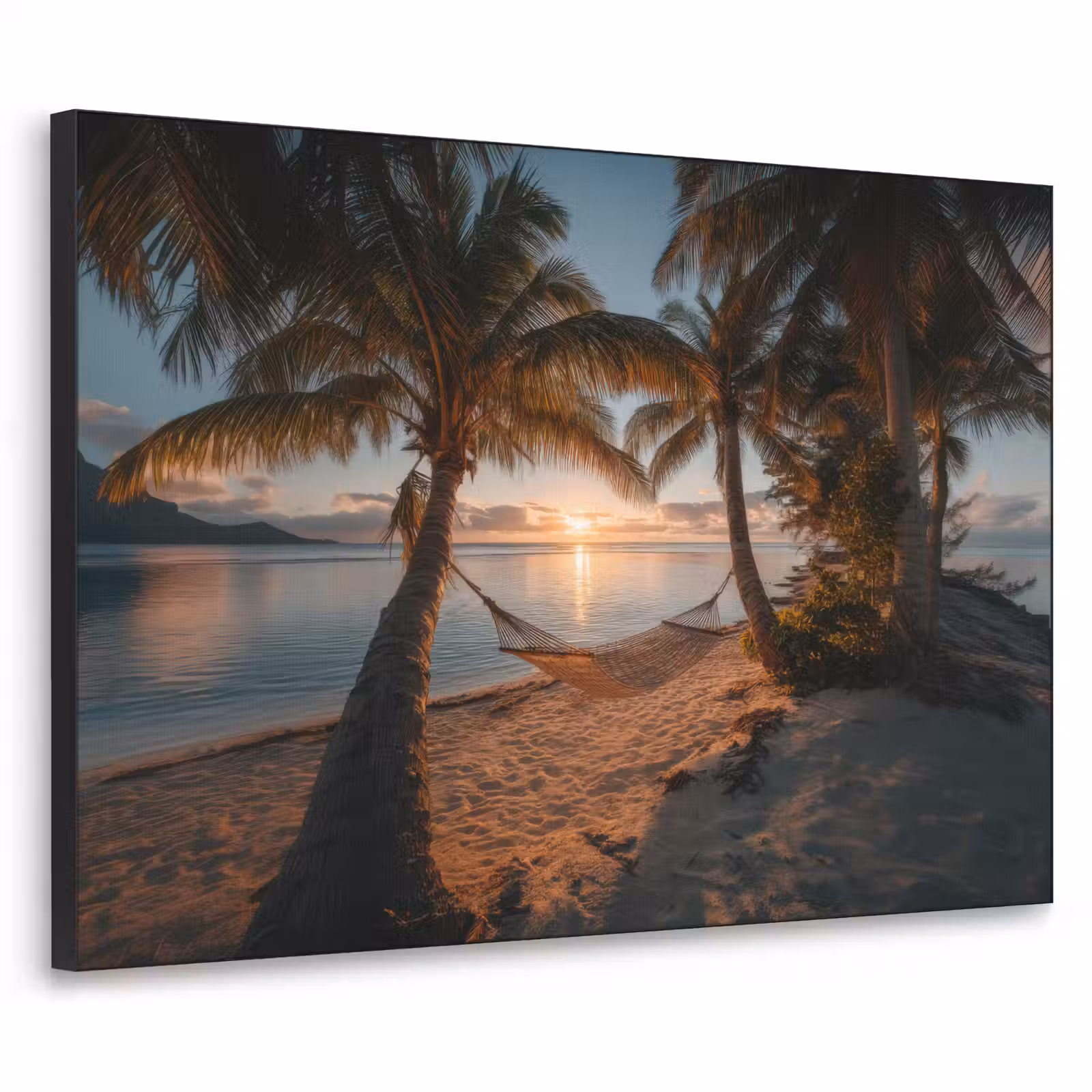 Art Frame - Palmbomen - Hangmat - Strand - Zonsondergang — 1
