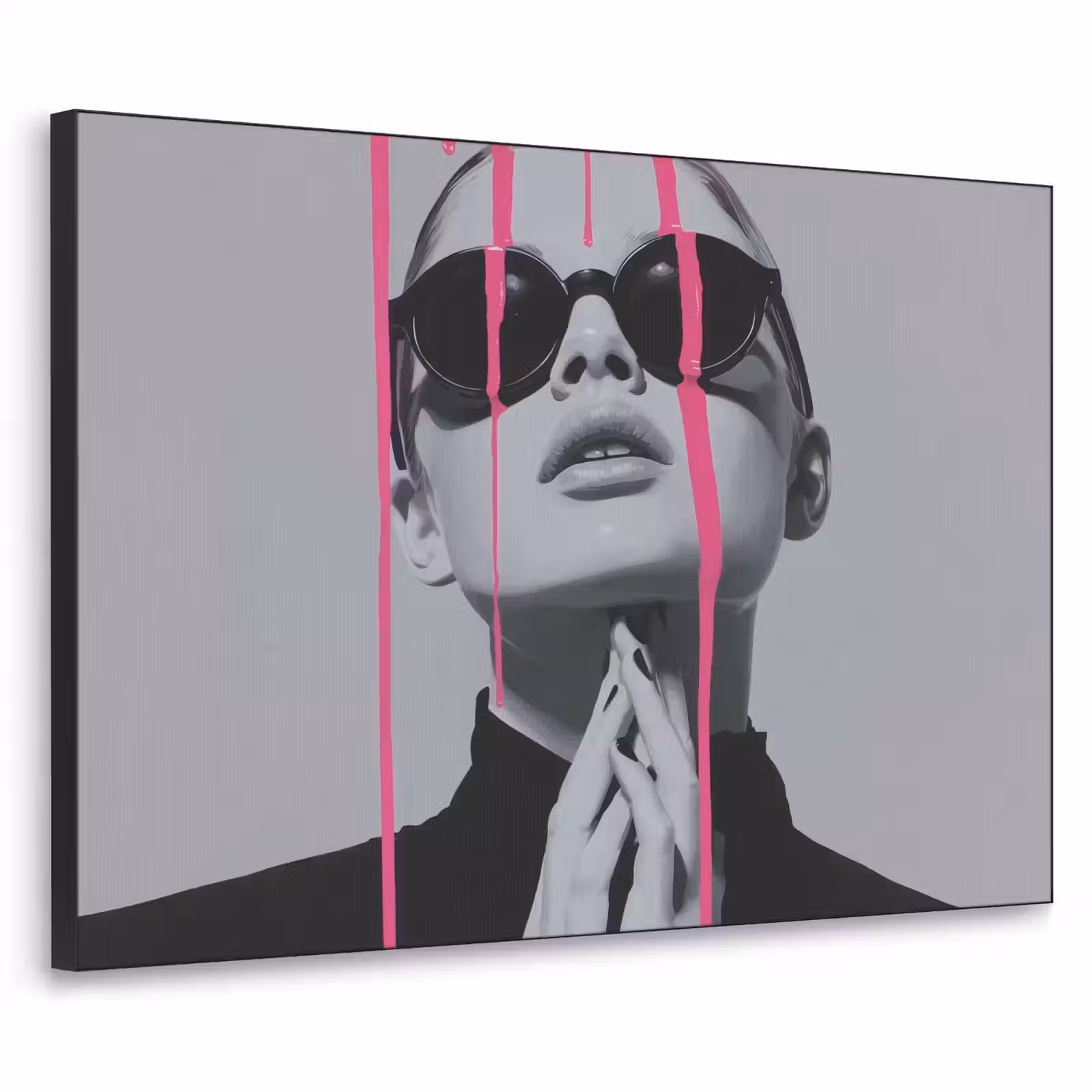 Art Frame - Portret - Vrouw - Zonnebril - Verfdruppels — 1