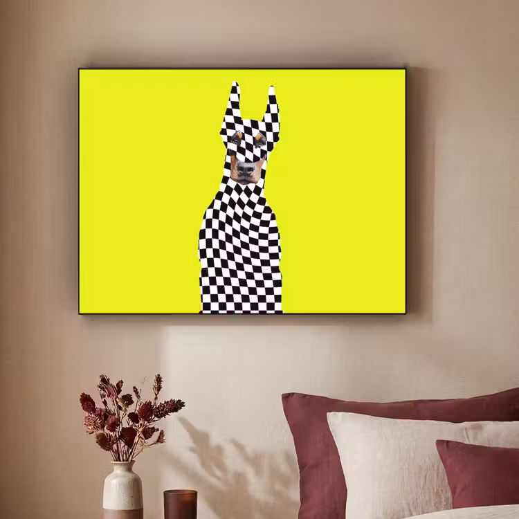 Art Frame - Dobermann - Geblokt - Geel — 3