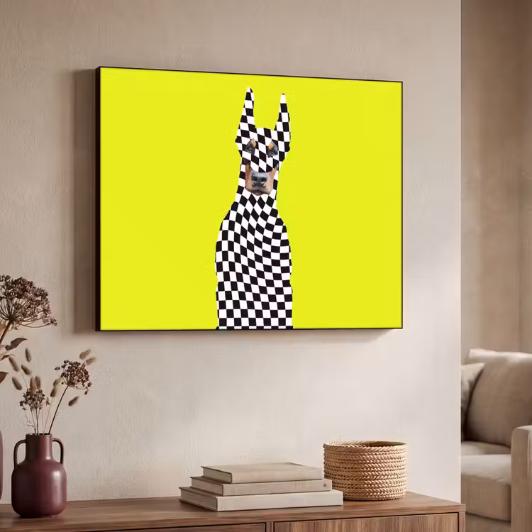 Art Frame - Dobermann - Geblokt - Geel — 7