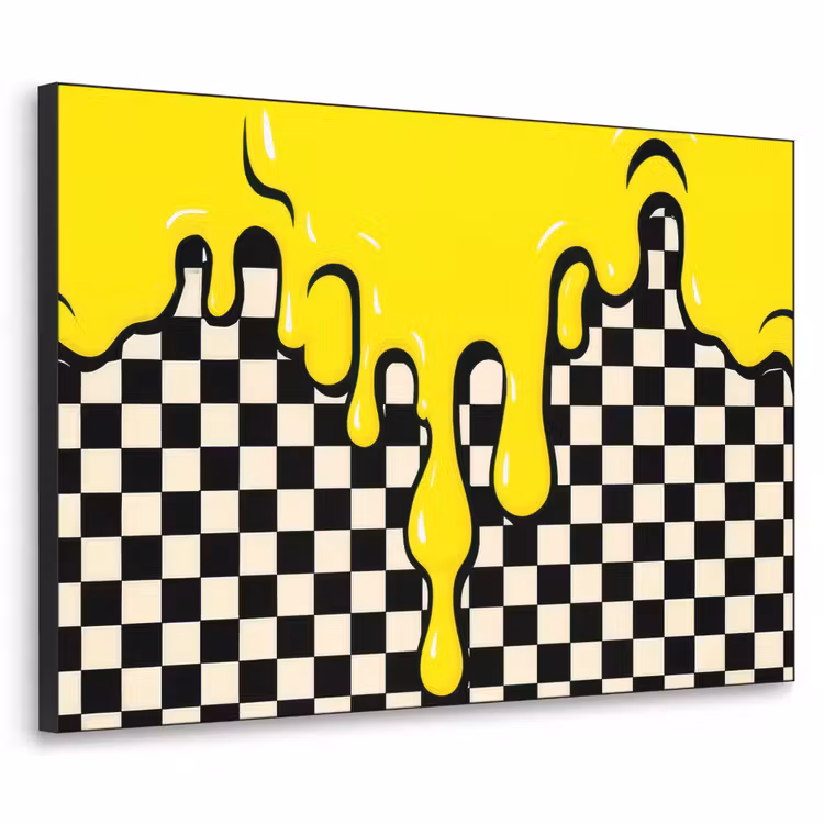 Art Frame - Geblokt - Grafisch - Vloeistof - Geel — 1