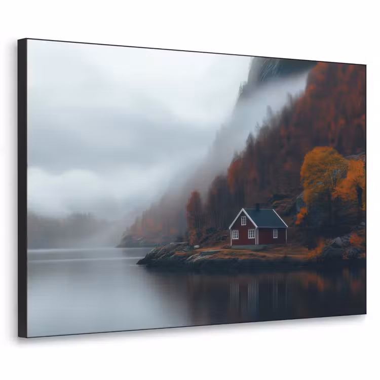 Art Frame - Huis - Rood - Bergen - Water — 1