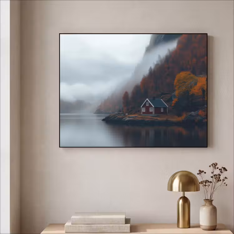Art Frame - Huis - Rood - Bergen - Water — 5