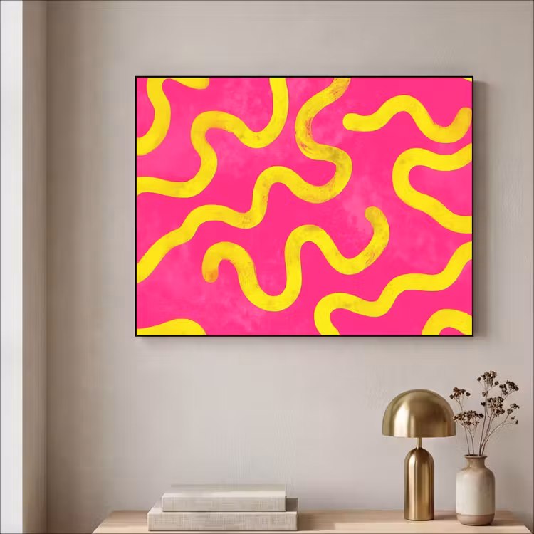 Art Frame - Lijn - Geel - Abstract — 5