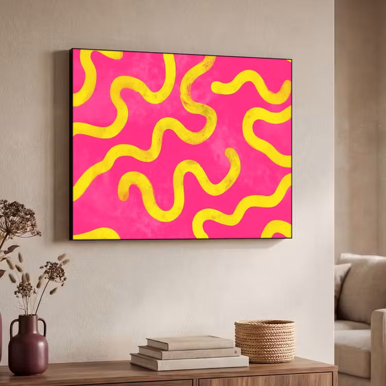 Art Frame - Lijn - Geel - Abstract — 7
