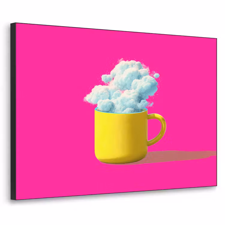 Art Frame - Mok - Wolken - Roze - Minimalitisch — 1