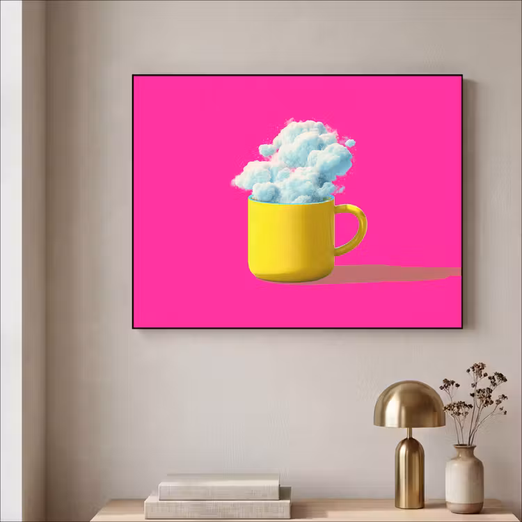 Art Frame - Mok - Wolken - Roze - Minimalitisch — 5