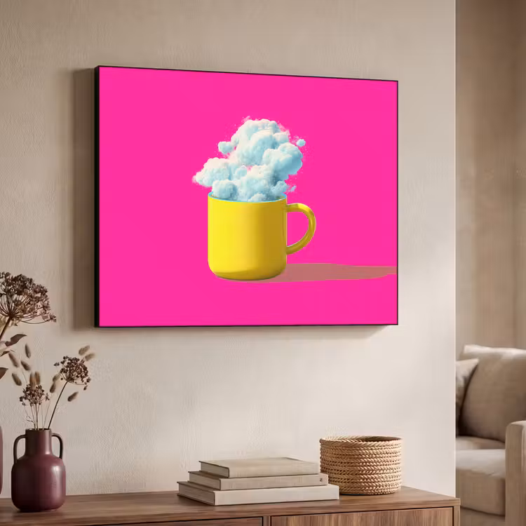 Art Frame - Mok - Wolken - Roze - Minimalitisch — 7