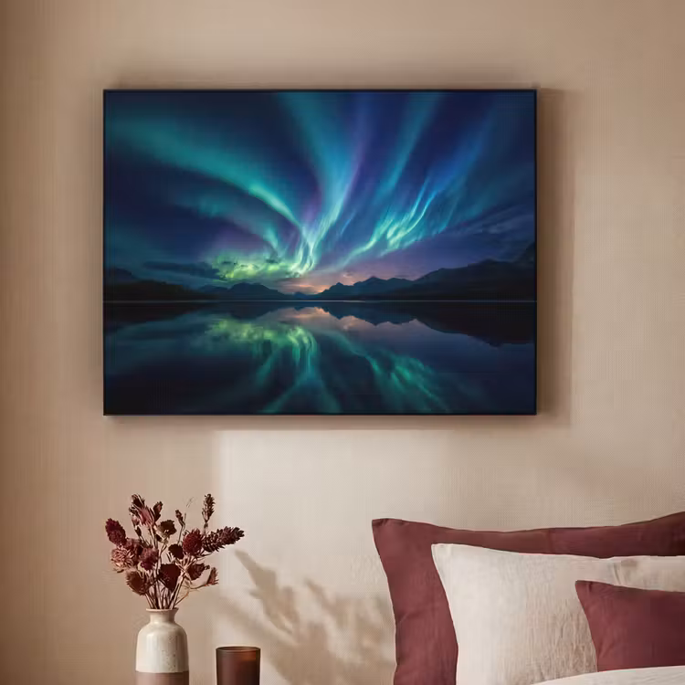 Art Frame - Noorderlicht - Kleurrijk - Bergmeer — 3