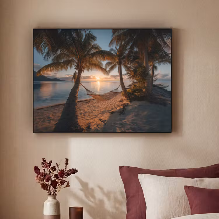 Art Frame - Palmbomen - Hangmat - Strand - Zonsondergang — 3