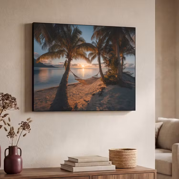 Art Frame - Palmbomen - Hangmat - Strand - Zonsondergang — 7
