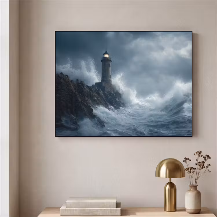 Art Frame - Rotsen - Vuurtoren - Golven - Klliffen — 5