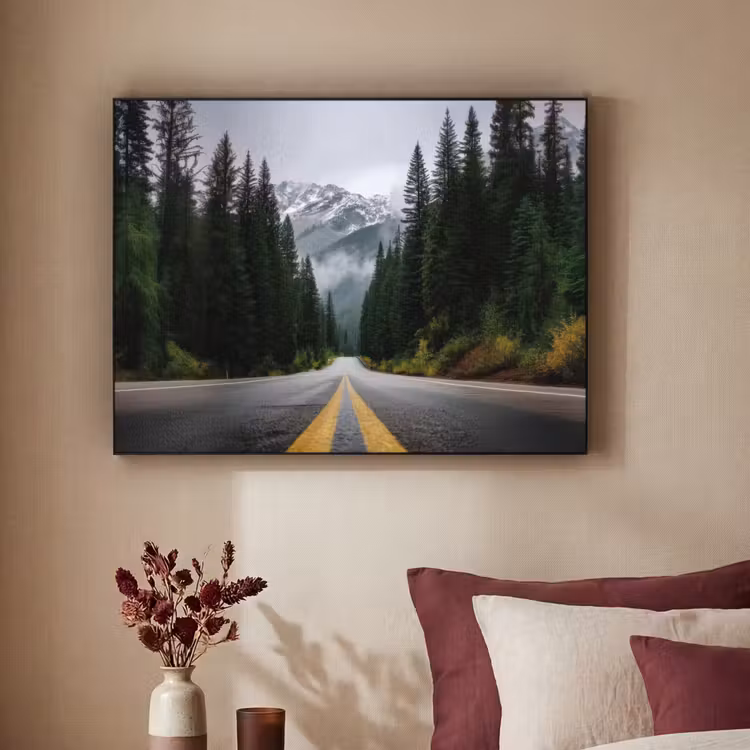 Art Frame - Sparrenbos - Weg - Bergen - Sneeuw — 3