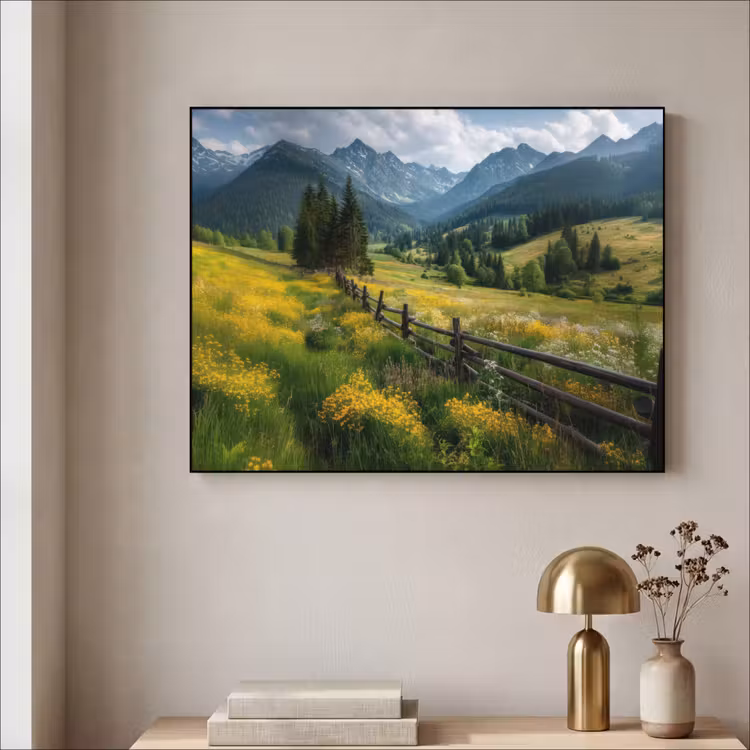 Art Frame - Veld - Hek - Bergen - Bloemen — 5