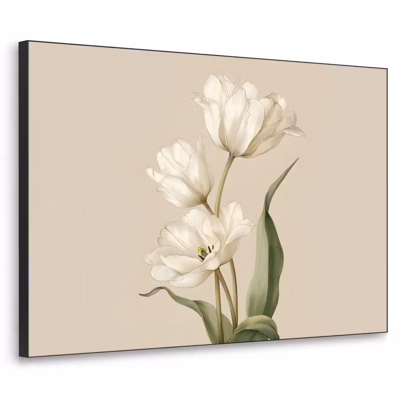 Art Frame - Tulpen - Wit - Bladeren — 1