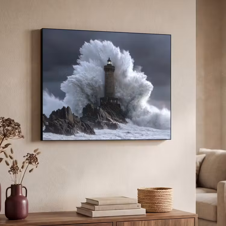 Art Frame - Golf - Vuurtoren - Schuimend water — 7