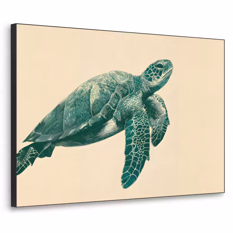 Art Frame - Schildpad - Sierlijk - Groen - Schild — 1