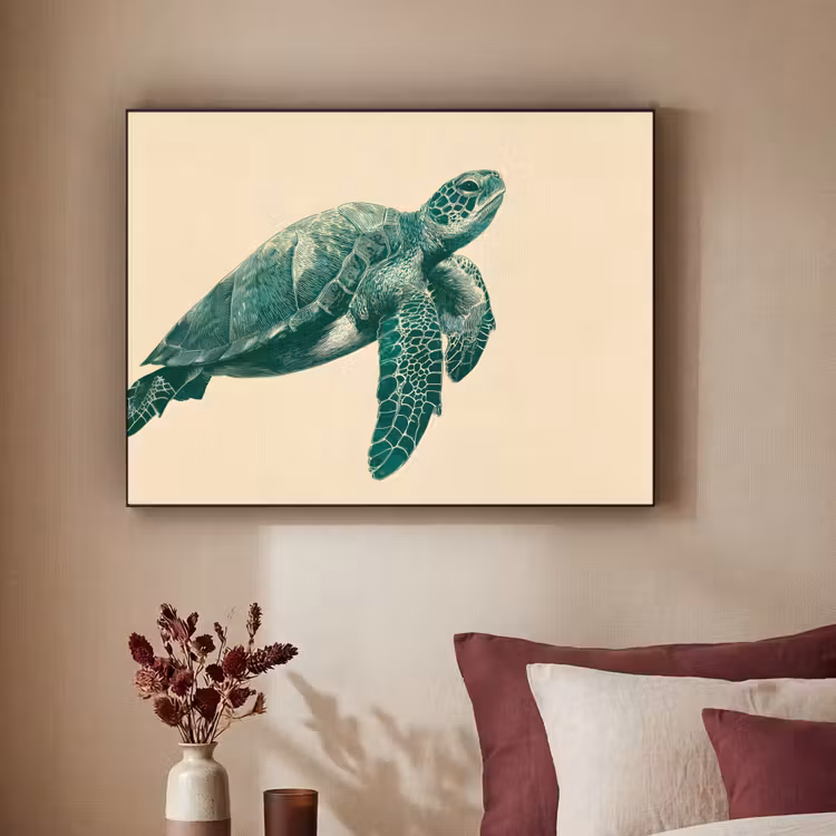 Art Frame - Schildpad - Sierlijk - Groen - Schild — 3