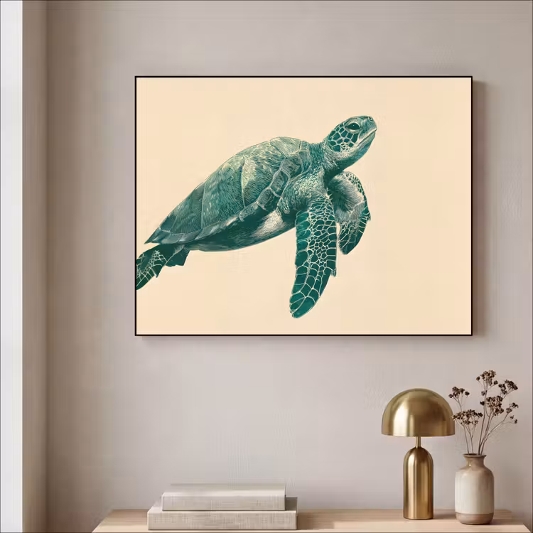 Art Frame - Schildpad - Sierlijk - Groen - Schild — 5