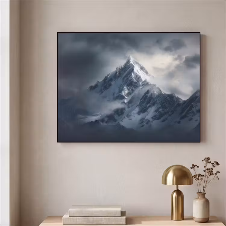 Art Frame - Sneeuw - Berg - Wolken — 5