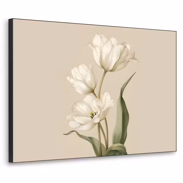 Art Frame - Tulpen - Wit - Bladeren — 1