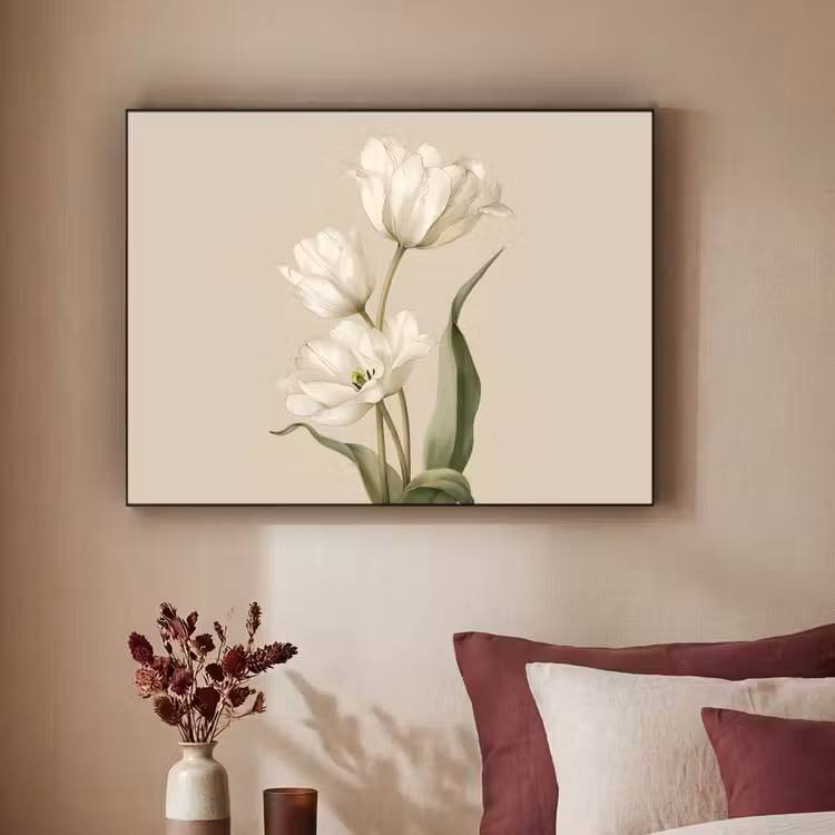Art Frame - Tulpen - Wit - Bladeren — 3
