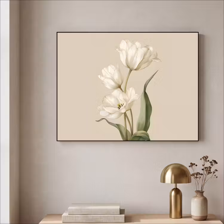 Art Frame - Tulpen - Wit - Bladeren — 5