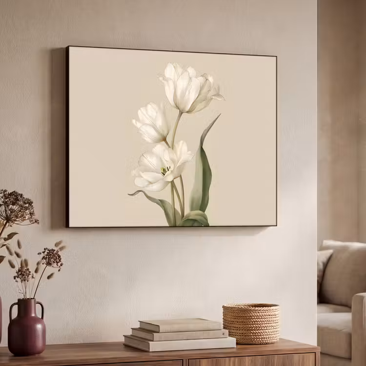 Art Frame - Tulpen - Wit - Bladeren — 7