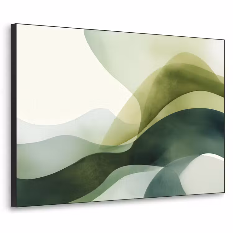 Art Frame - Golven - Abstract - Lichtgroen - Sierlijk — 1