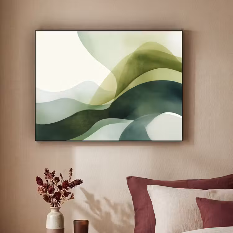 Art Frame - Golven - Abstract - Lichtgroen - Sierlijk — 3