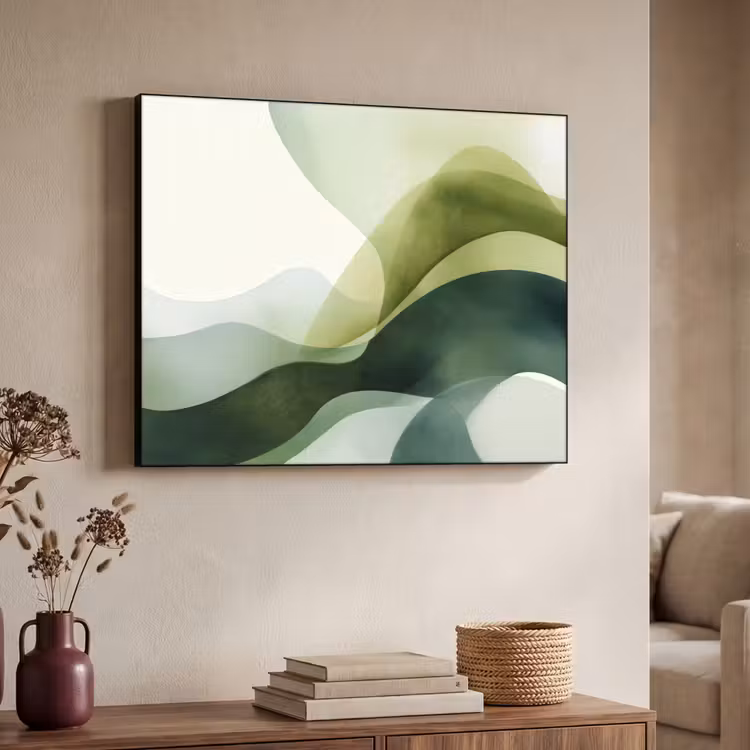 Art Frame - Golven - Abstract - Lichtgroen - Sierlijk — 7