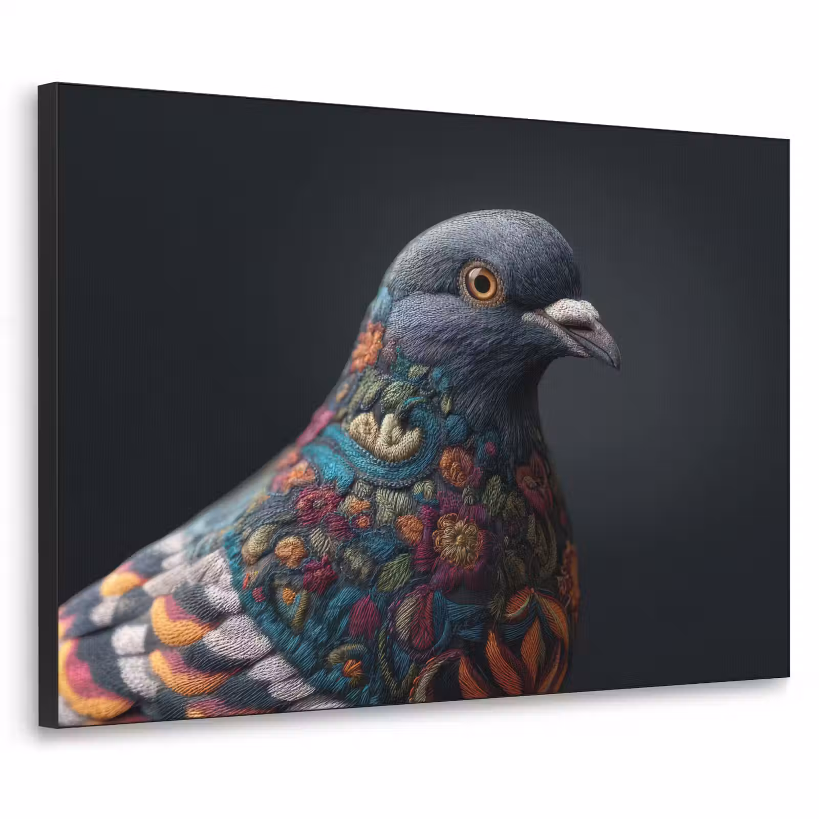 Art Frame - Duif - Bloemen - Zwart — 1