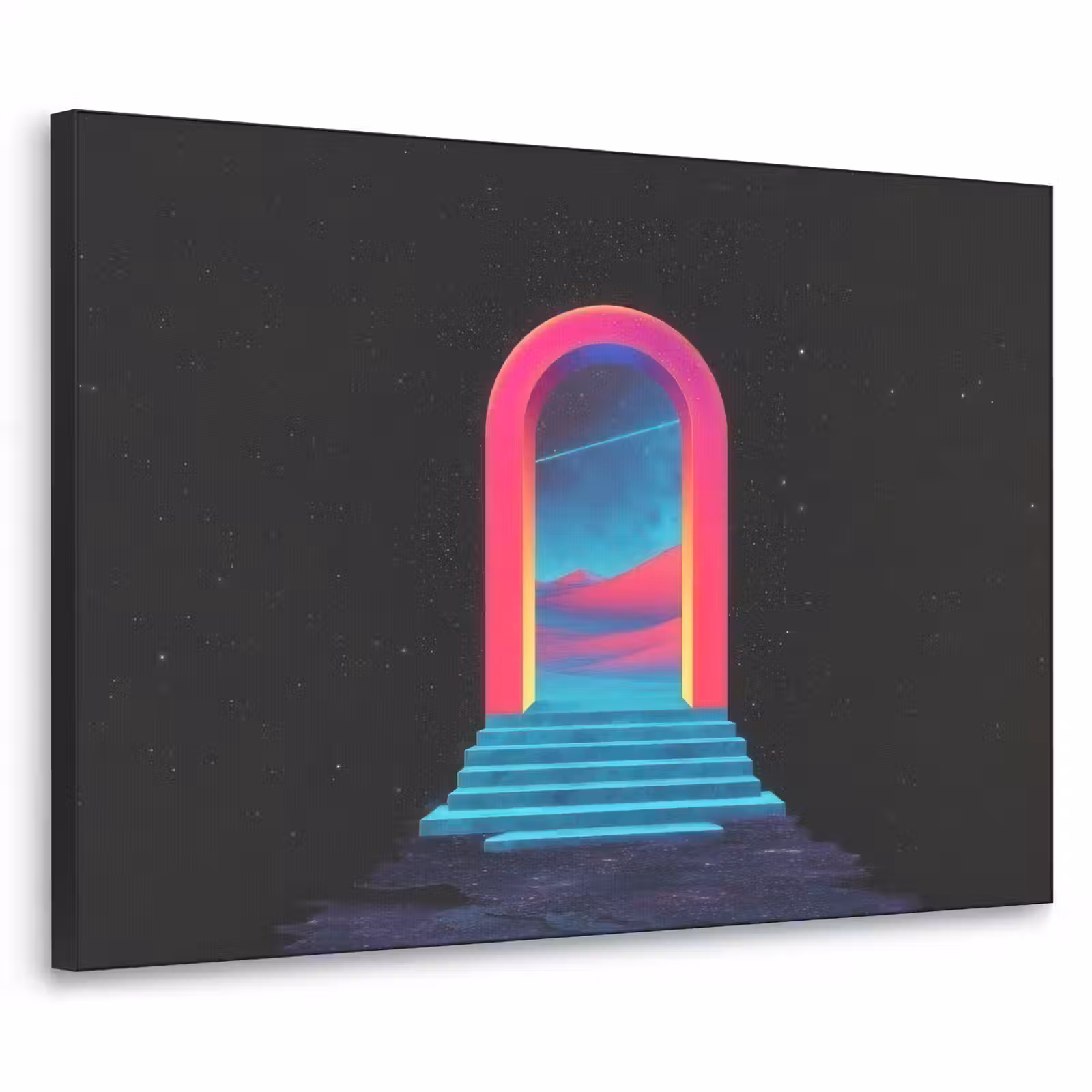 Art Frame - Poortje - Landschap - Sterrenhemel - Roze — 1