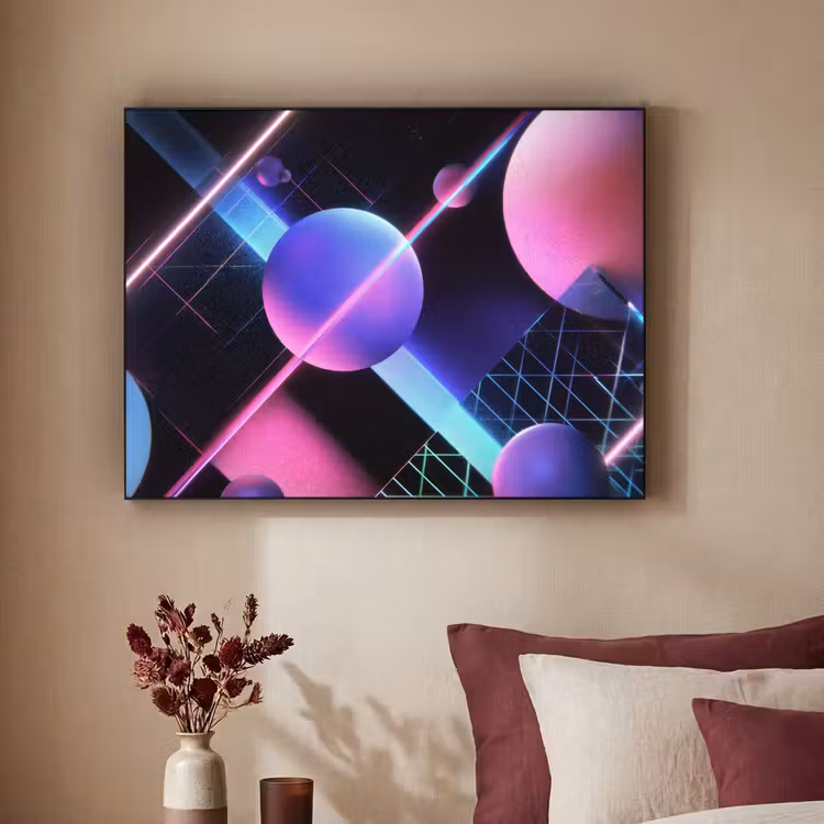 Art Frame - Bollen - Neon - Lijnen - Roze — 3