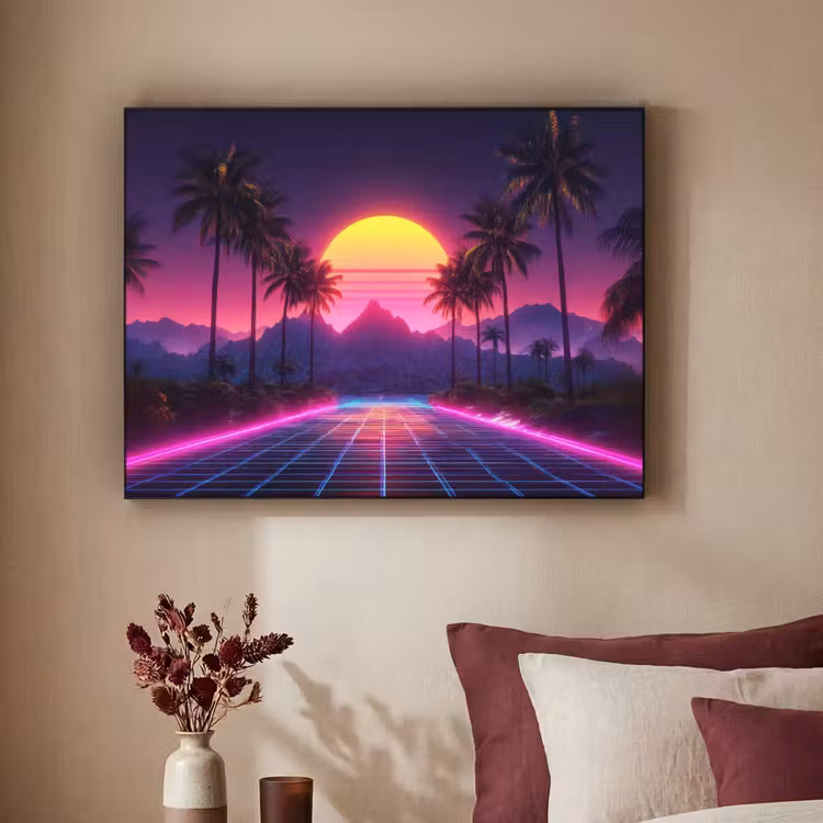 Art Frame - Horizon - Palmbomen - Bergen - Geel — 3