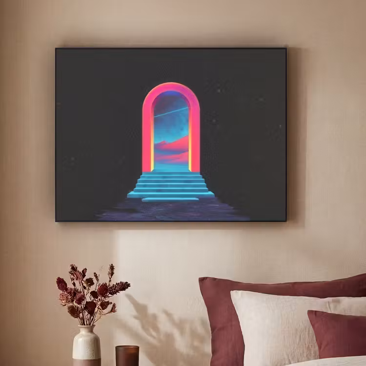 Art Frame - Poortje - Landschap - Sterrenhemel - Roze — 3