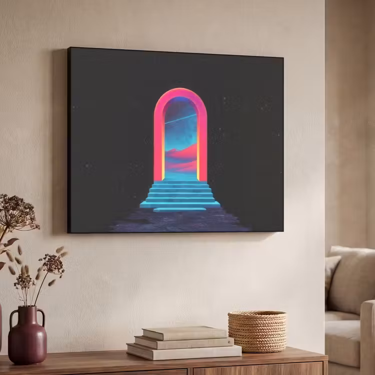 Art Frame - Poortje - Landschap - Sterrenhemel - Roze — 7