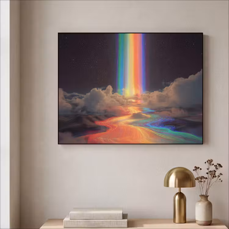 Art Frame - Regenboog - Verticaal - Sterrenhemel - Wolken — 5