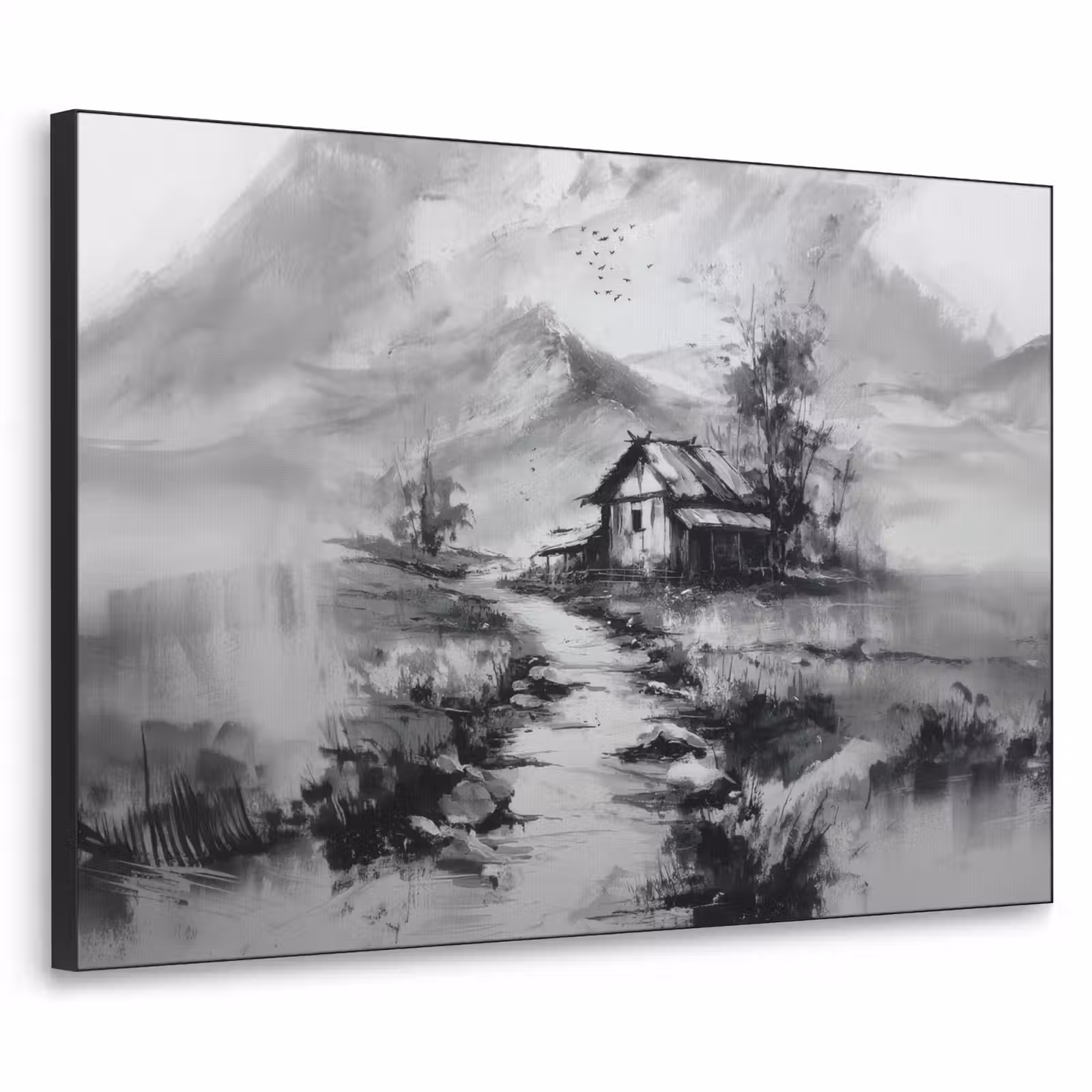 Art Frame - Hut - Grijs - Bergen - Mistig — 1