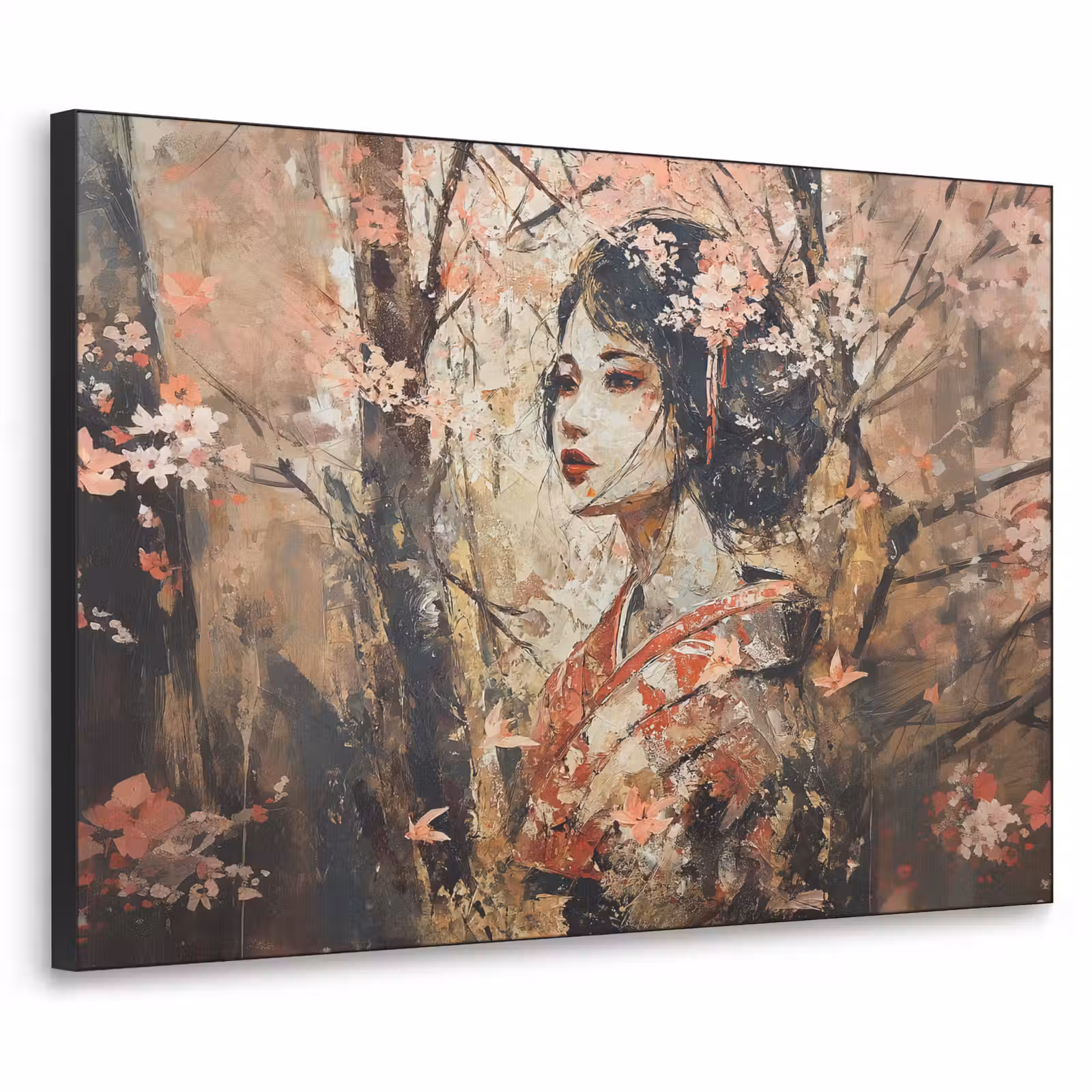 Art Frame - Kimono - Vrouw - kersenbomen — 1
