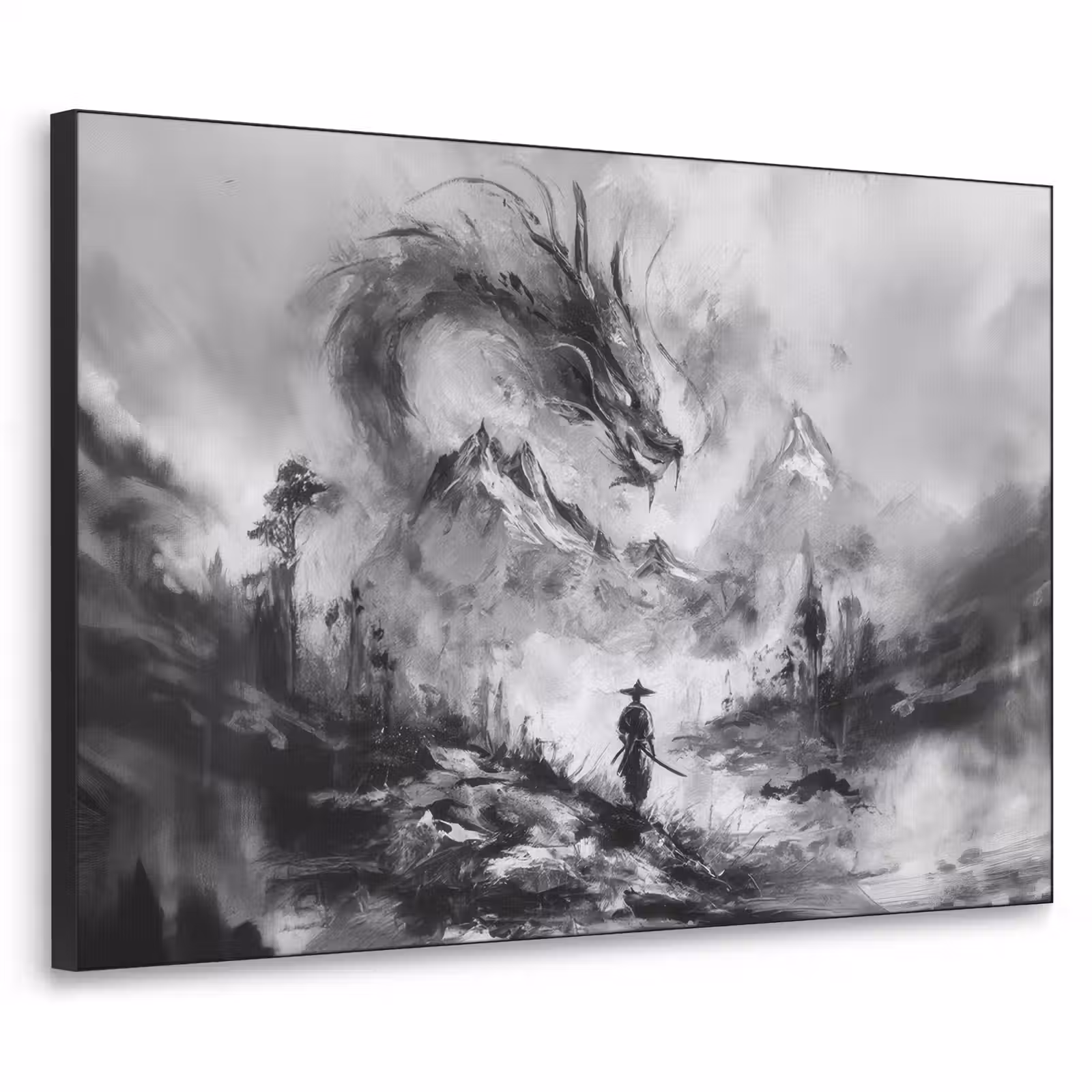 Art Frame - Krijger - Draak - Grijs — 1