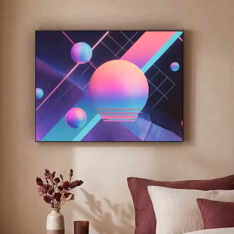 Art Frame - Cirkels - Vlakken - Abstract - Blauw — 3