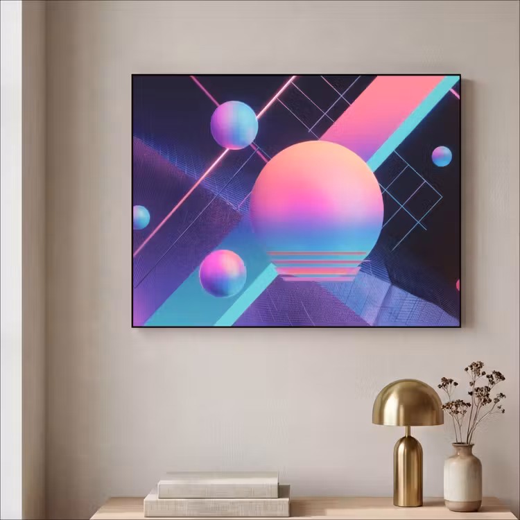 Art Frame - Cirkels - Vlakken - Abstract - Blauw — 5