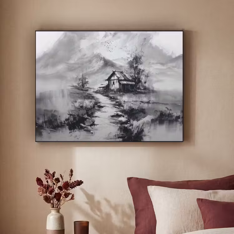 Art Frame - Hut - Grijs - Bergen - Mistig — 3