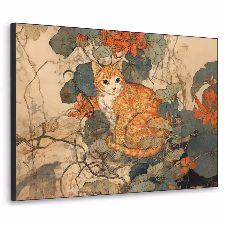 Art Frame - Kat - Sierlijk - Bloemen — 1